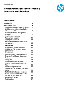 HP Networking guide to hardening Comware