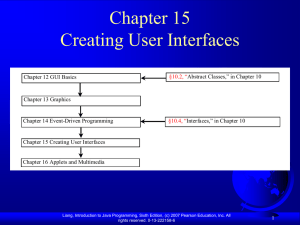 User Interfaces - CCSA225-1