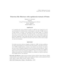 Trisectors like Bisectors with equilaterals instead of Points