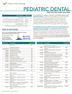 pediatric dental - Western Health Advantage