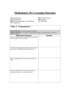 Math 30-1 Learning Outcomes
