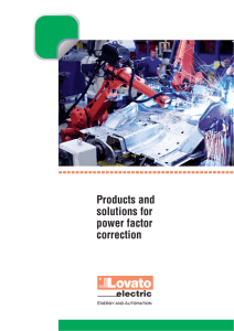Products and solutions for power factor correction