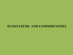 ecosystems and commmunities