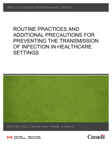 routine practices and additional precautions for preventing