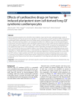 Effects of cardioactive drugs on human induced pluripotent stem cell