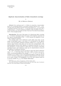 Algebraic characterization of finite (branched) coverings