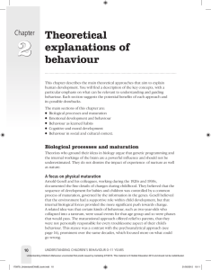 Theoretical explanations of behaviour