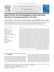 Impact of farm size and topography on plant and
