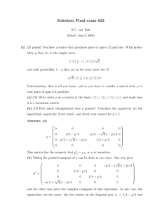 Solutions Final exam 633