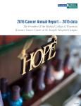 2016 Cancer Annual Report – 2015 data