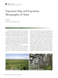 Vegetation Map and Vegetation Monographs of China