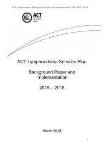 Lymphoedema Services Background Paper and