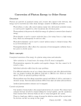 Conversion of Photon Energy to Other Forms