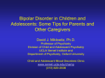 Bipolar Disorder in Children and Adolescents