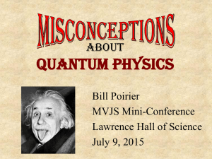 Misconception about Quantum Physics slides
