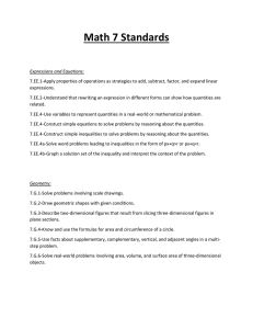Math 7 Standards