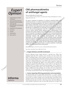 CNS pharmacokinetics of antifungal agents