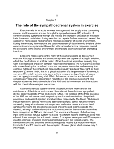 The role of the sympathoadrenal system in exercise