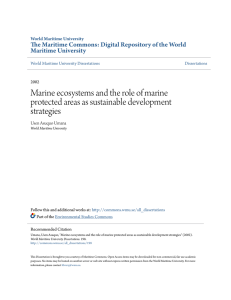 Marine ecosystems and the role of marine protected areas as