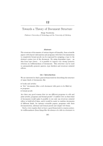 12 Towards a Theory of Document Structure