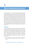 What is clinical pharmaceutics?