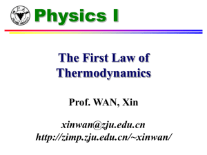 The First Law of Thermodynamics