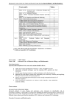 Proposed Course Units for Third and Fourth Years for the Special