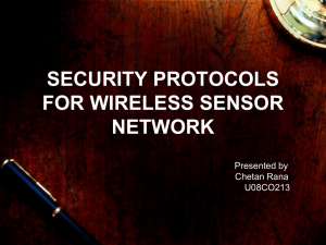 security protocols for wireless sensor network