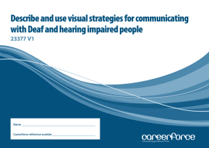 Describe and use visual strategies for communicating
