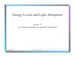 Energy Levels and Light Absorption