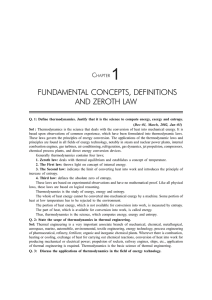 Fundamental Concepts, Definitions and Zeroth