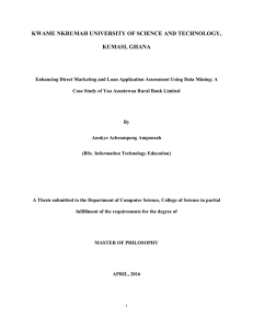 thesis full 1 to 6 - Kwame Nkrumah University of Science and