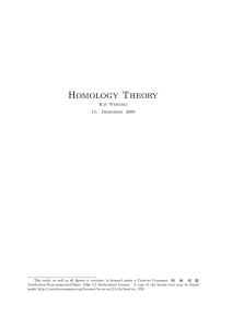 Homology Theory - Section de mathématiques