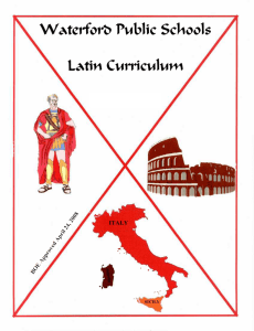 Latin Grades 9-12 - Waterford Public Schools