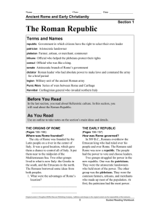 The Roman Republic - Houghton Mifflin Harcourt