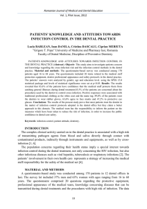 PATIENTS` KNOWLEDGE AND ATTITUDES TOWARDS INFECTION