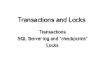 Transactions and Locks