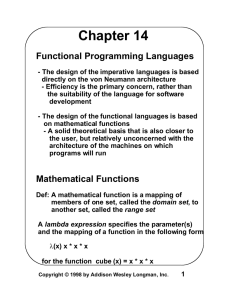 Chapter 14 Functional Programming Languages