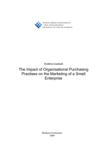 The Impact of Organisational Purchasing Practises on the Marketing