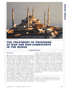 the treatment of prisoners of war and non