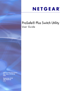 ProSafe Plus Switches Configuration Utility User Guide