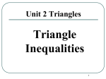 Triangle Inequality – examples…