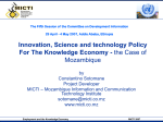 Innovation, Science and technology Policy For The Knowledge