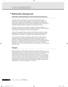 Math Background - Connected Mathematics Project