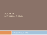 lecture 18 mechanical energy