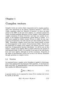 Complex vectors