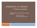 PHENERGAN VS. ZOFRAN ~Protocol update.