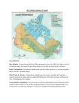 The Climatic Regions of Canada