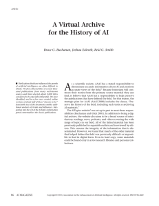 A Virtual Archive for the History of AI