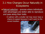 3.1 How Changes Occur Naturally in Ecosystems